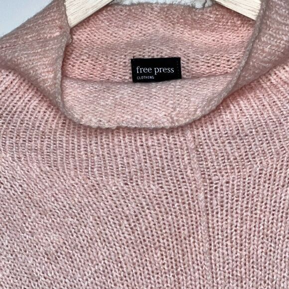 NWT FREE PRESS Long Sleeve Turtleneck High Low Sweater Coral Pale Sz XXL - Picture 4 of 7